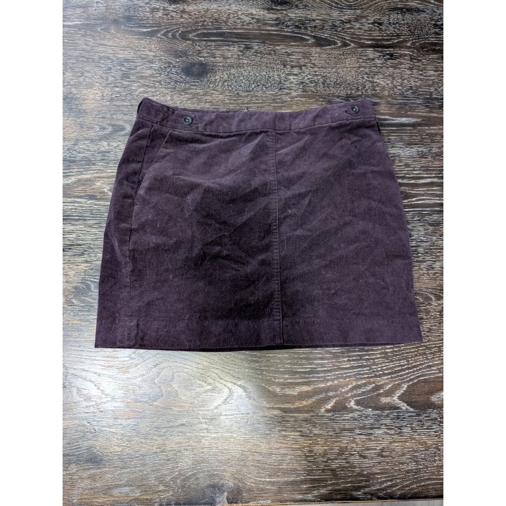 Banana Republic Mini Skirt Purple Corduroy Zipper Cotton Blend Size 6‎ 207